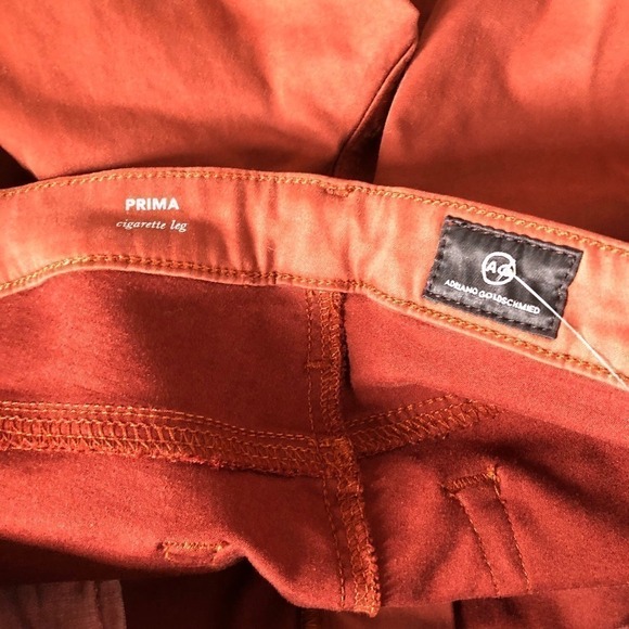 AG Adriano Goldschmied Prima Jeans Mid Rise Cigarette Leg Dark Hibiscus NWT 30 - Picture 6 of 9